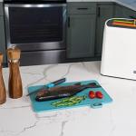Smart Cutting Board and Knife Set - Self Cleaning