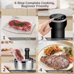 CATTLEMAN CUISINE WiFi Sous Vide Cooker, 1000W