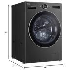 5.0 Cu. Ft. Smart Washer Dryer Combo in Black