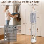 1800W Adjustable Standing Garment Steamer with 10 Modes