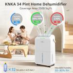 KNKA 2500 Sq.Ft. Home Dehumidifier with Drain Hose