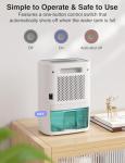CLEVAST Mini Quiet Dehumidifier for Home Use