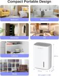 CLEVAST Mini Quiet Dehumidifier for Home Use