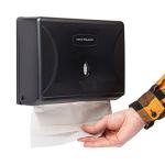Wall-Mount Tri-Fold Paper Towel Dispenser, Black