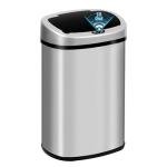 Touch-Free 13-Gallon Stainless Steel Trash Can