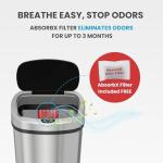 50L Motion Sensor Trash Can with Odor Filter