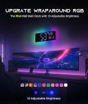 EASYERA 16.5" Digital Wall Clock with Bluetooth and RGB Lights