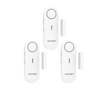 TECKNET 3-Pack Door and Window Alarms