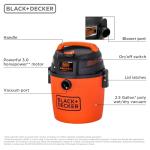 BLACK+DECKER 2.5 Gallon Wet Dry Vacuum