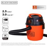 BLACK+DECKER 2.5 Gallon Wet Dry Vacuum
