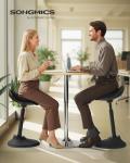 SONGMICS Adjustable Ergonomic Wobble Stool - Ink Black
