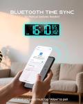 EASYERA 16.5" Digital Wall Clock with Bluetooth and RGB Lights
