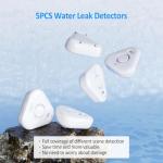 5 Pack Adjustable Audio Water Leak Detectors