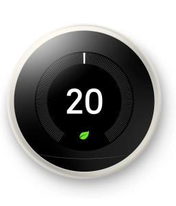 Google, T3017US, Nest Learning Thermostat, 3rd Gen, Smart Thermostat, White, Works With Alexa