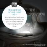 Round Motion Sensor LED Purse Light for Handbags