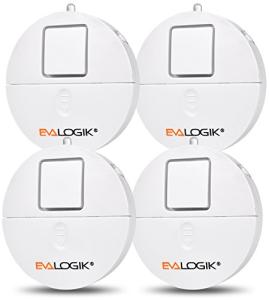 EVA LOGIK Ultra-Thin Loud Window Alarm - 4 Pack