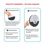 CATSONIC Extra Loud 130dB Window Alarm Set