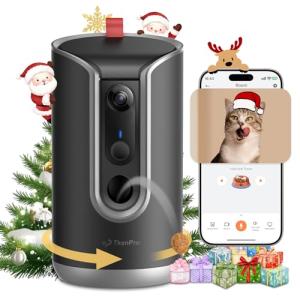 TKENPRO 2K Pet Camera with Treat Dispenser