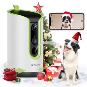 TKENPRO 5MP HD Pet Camera with Treat Dispenser