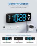 Large Digital Wall Clock with Remote Control