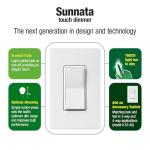 Lutron Sunnata Touch Dimmer Switch, White