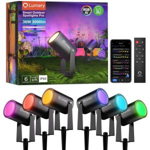 Lumary Smart Color Changing Landscape Lights, 6 Pack