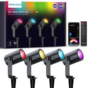 Smart RGBW Landscape Spotlights - 4 Pack