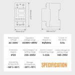 Adjustable Mini Circuit Breaker 110/230V 2P 1-63A