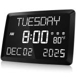Raynic 11.5" Digital Calendar Alarm Clock