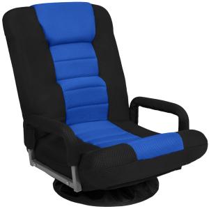 Swivel Gaming Chair with Lumbar Support - Black/Blue
