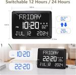 Raynic 11.5" Digital Calendar Alarm Clock