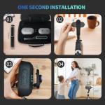 Wireless Bluetooth Speakers Set with Adjustable Stands