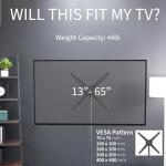 VIVO Adjustable TV Floor Stand for 13-65 Inch Screens