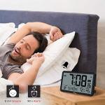 WallarGe Digital Wall Clock with Temperature and Alarm