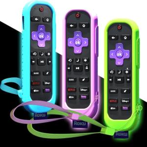 3-Pack Silicone Remote Covers for Roku & TV