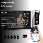 Wired Video Doorbell Intercom with 10-Inch Monitor