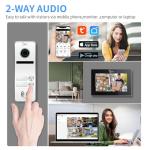 7-Inch Wired Video Intercom System with Doorbell