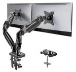 Adjustable Dual Monitor Stand with C Clamp Mount