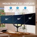 HUANUO Triple Monitor Mount for 17-32 Inch Screens