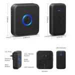 FOVKSUC Waterproof Wireless Doorbell with 60 Chimes