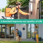 Waterproof Wireless Doorbell with 66 Chimes and 115dB