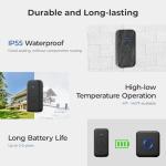 FOVKSUC Waterproof Wireless Doorbell with 60 Chimes