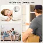 PHYSEN Wireless Doorbell with 1000ft Range and 32 Tones