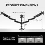HUANUO Triple Monitor Mount for 17-32 Inch Screens