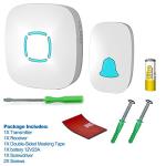 Waterproof Wireless Doorbell Chime Kit with 36 Sounds