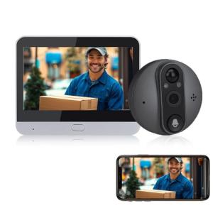 Invyxr WiFi Peephole Camera with 4.3-Inch Monitor