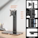 Adjustable Free-Standing Desk Monitor Mount for Screens