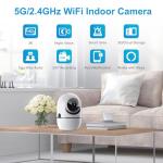 Indoor Pan/Tilt Security Camera with Night Vision
