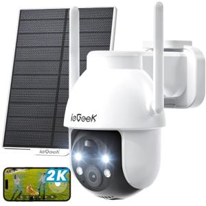ieGeek 2K Solar WiFi Outdoor Security Camera