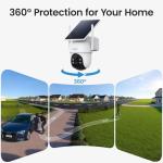 Wireless Solar Security Camera System with 360° View